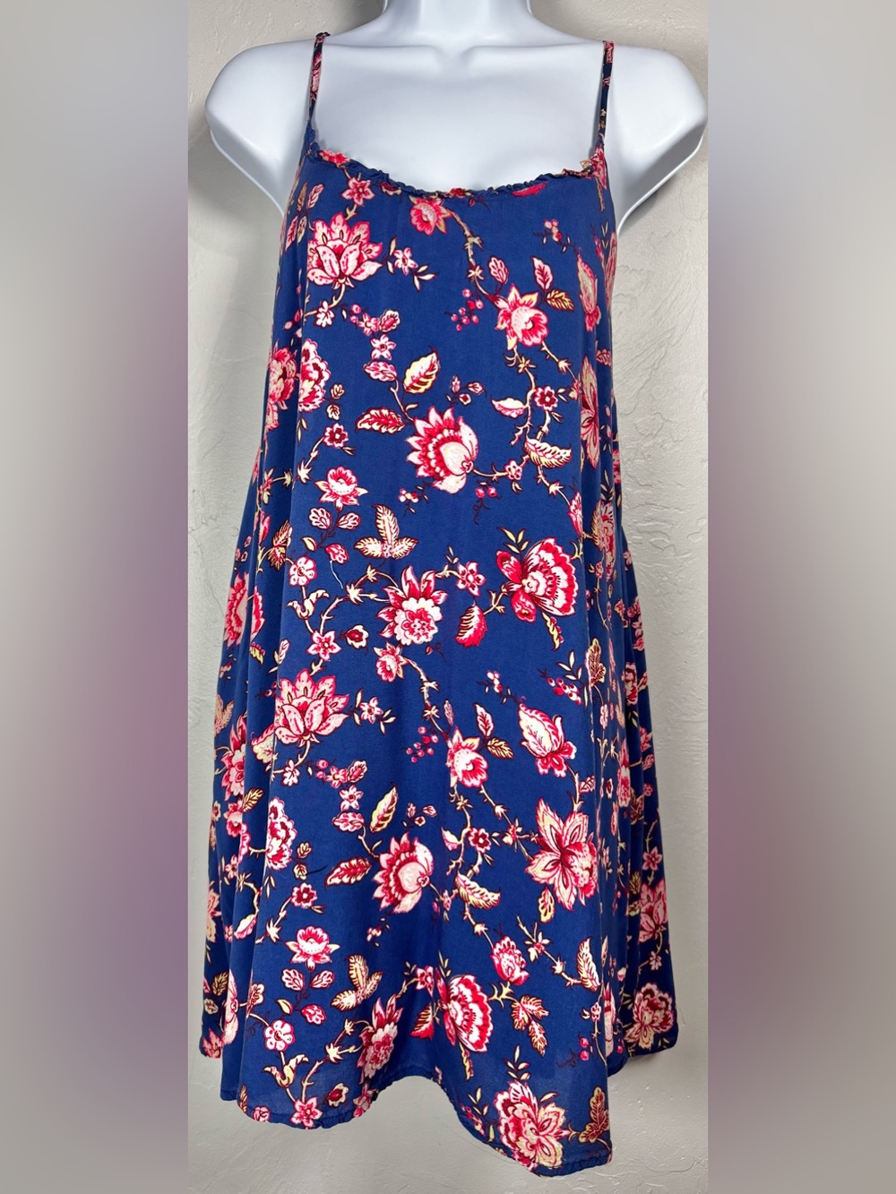 Abercrombie & Fitch Navy Floral Summer Slip Dress Size Large